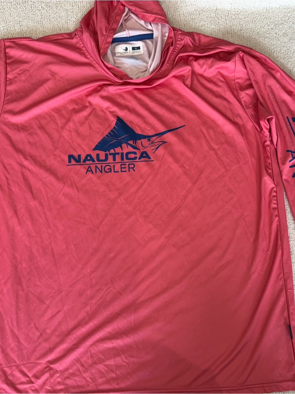 Nautica Coral-Pink Knit Top with Branded Side Tag